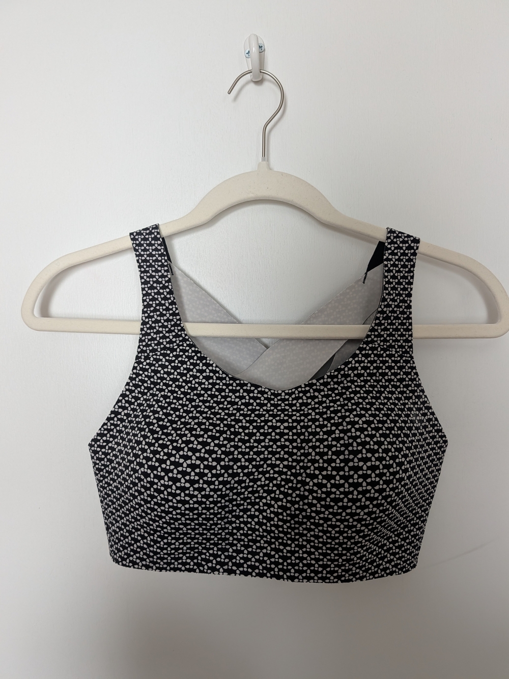 Lululemon Black & White Patterned Sports Bra